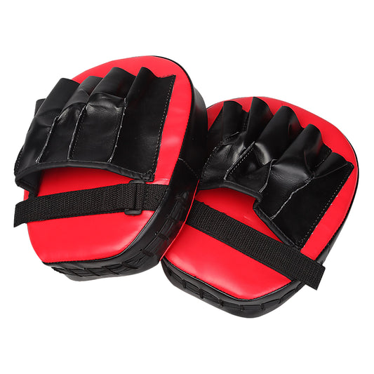 Sports & Fitness > Fitness Accessories - 2 X Thai Boxing Punch Focus Gloves Kit Training Red & Black