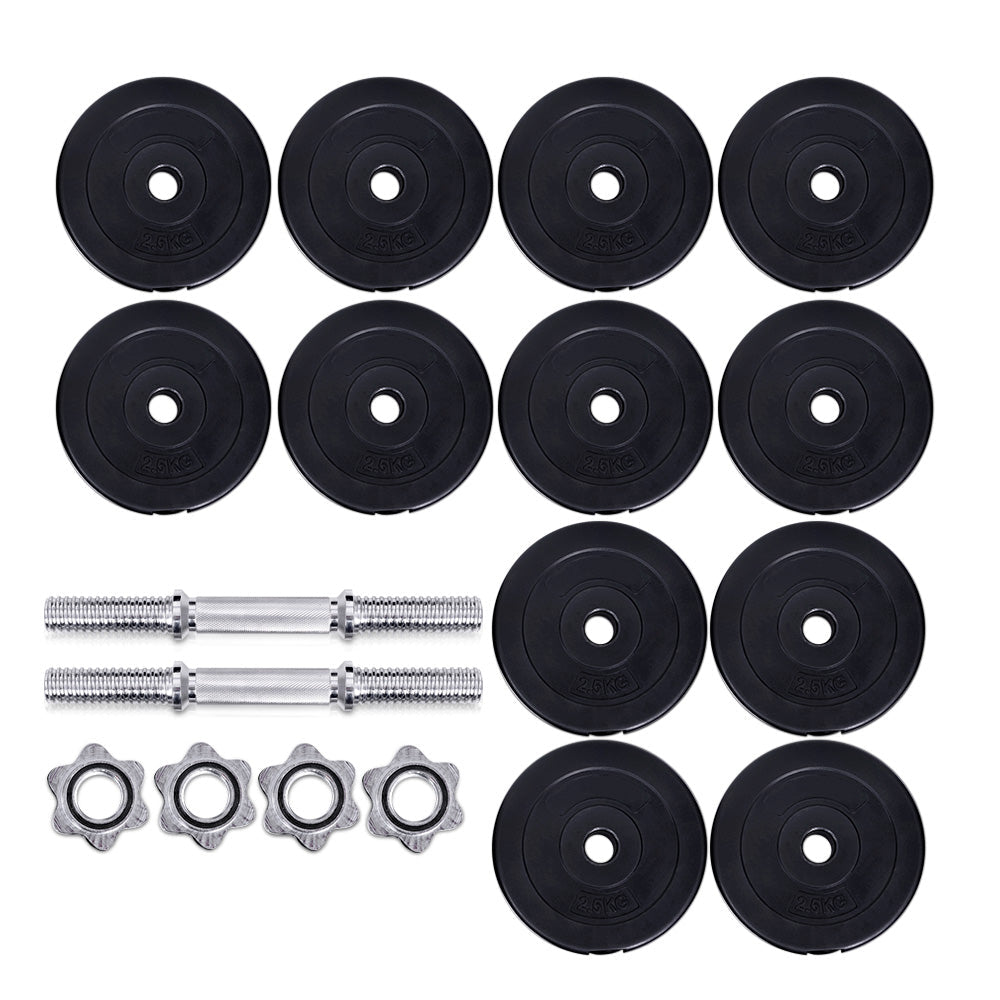 Sports & Fitness > Fitness Accessories - 35kg Dumbbells Dumbbell Set Weight Plates Home Gym Fitness Exercise