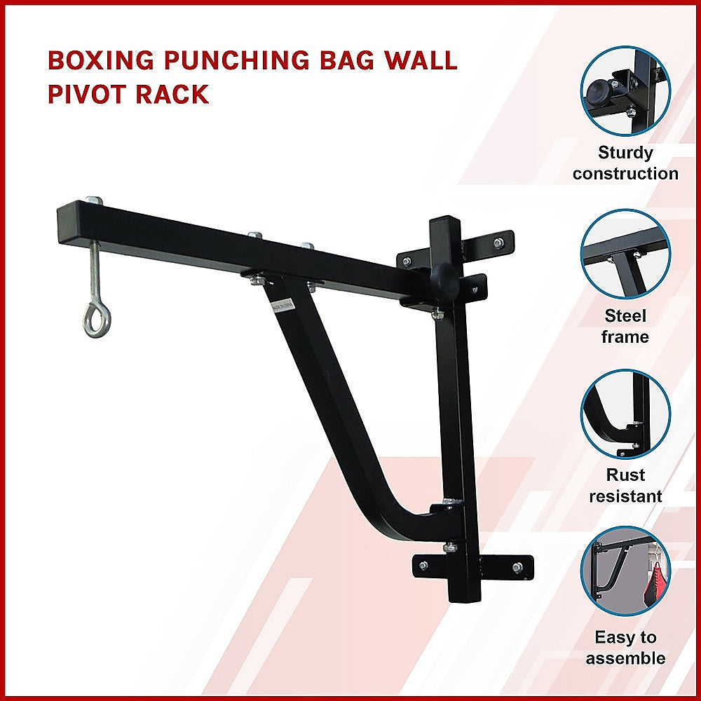 Sports & Fitness > Fitness Accessories - Boxing Punching Bag Wall Pivot Rack