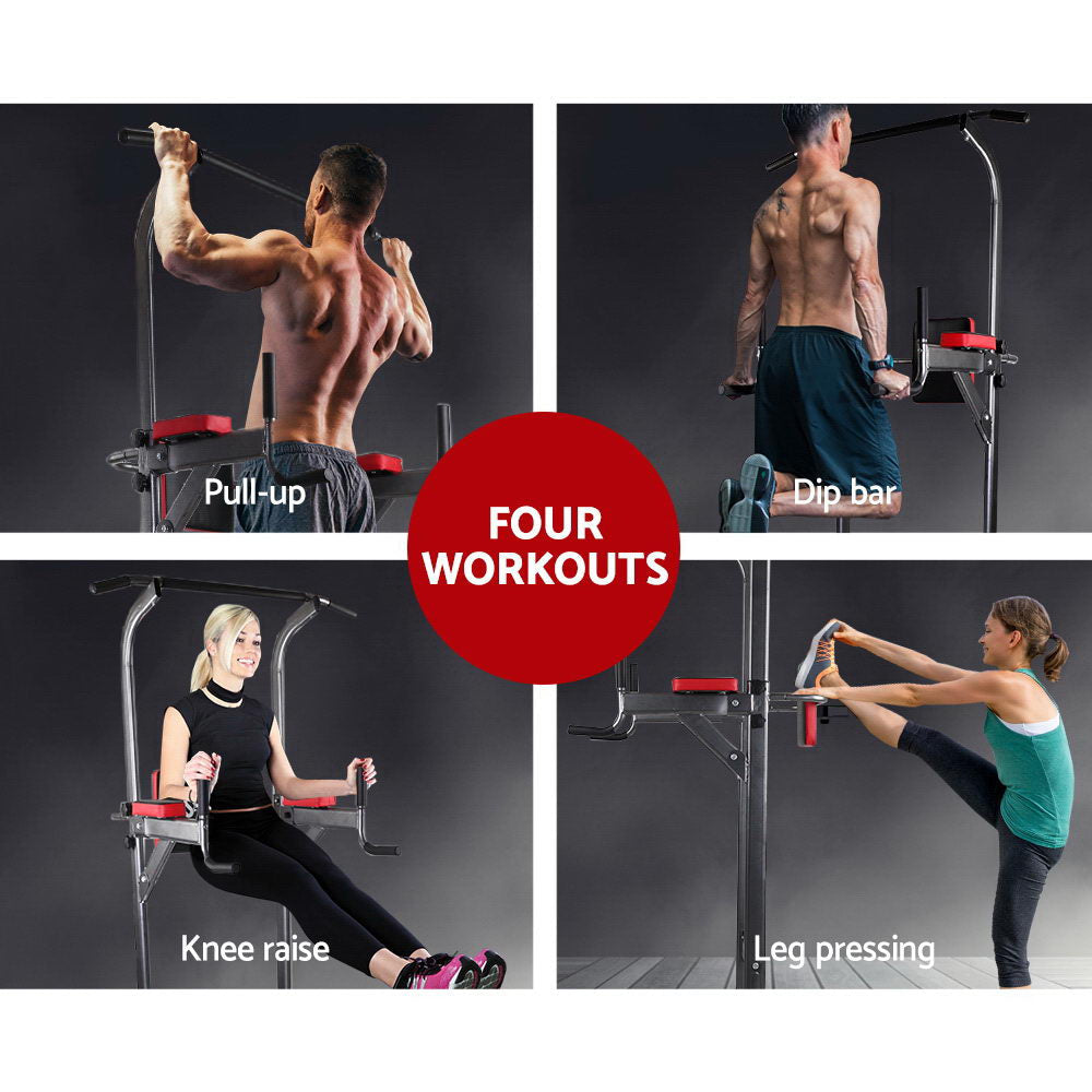 Sports & Fitness > Fitness Accessories - Everfit Power Tower 4-IN-1 Multi-Function Station Fitness Gym Equipment