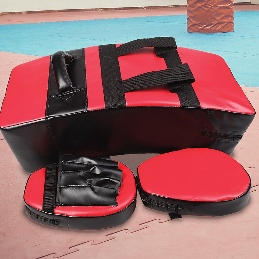 Sports & Fitness > Fitness Accessories - Kicking Boxing Sparring Shield & Punching Pad Mitts Combo