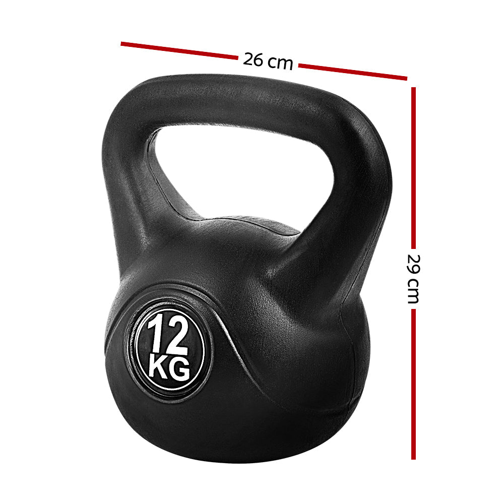 Sports & Fitness > Fitness Accessories - 12kg Kettlebell Kettlebells Kettle Bell Bells Kit Weight Fitness Exercise