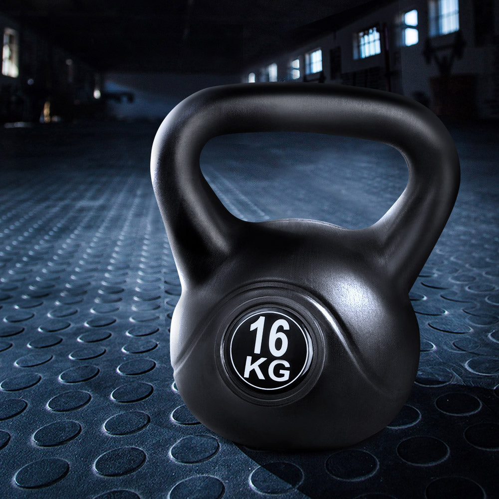 Sports & Fitness > Fitness Accessories - 16KG Kettlebell Kettle Bell Weight Kit Fitness Exercise Strength Training