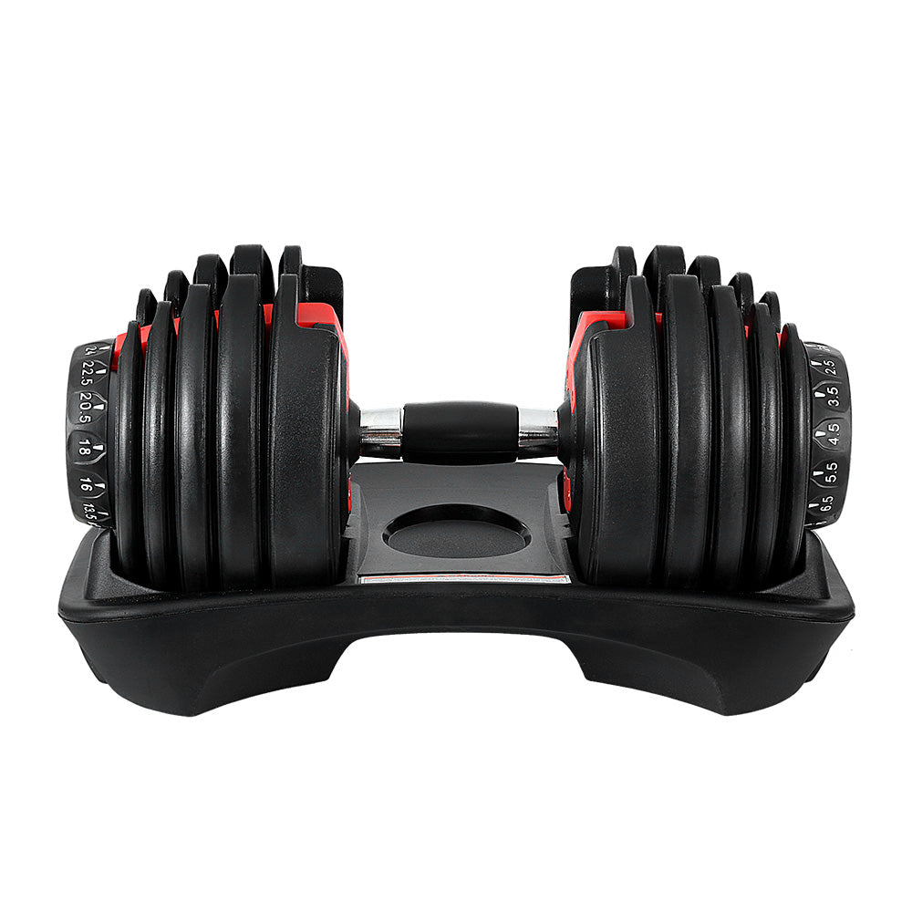 Sports & Fitness > Fitness Accessories - 24kg Adjustable Dumbbell Dumbbells Weight Plates Home Gym Fitness Exercise