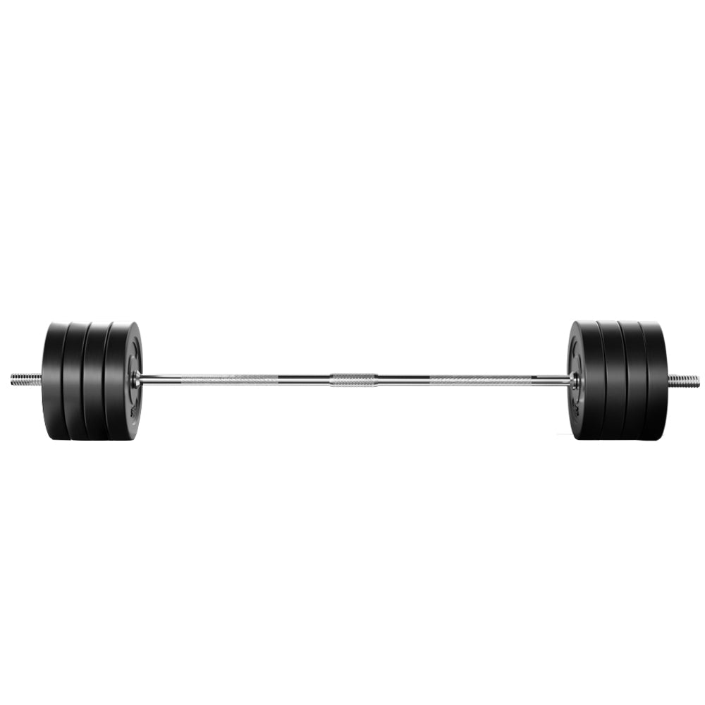 Sports & Fitness > Fitness Accessories - 88KG Barbell Weight Set Plates Bar Bench Press Fitness Exercise Home Gym 168cm