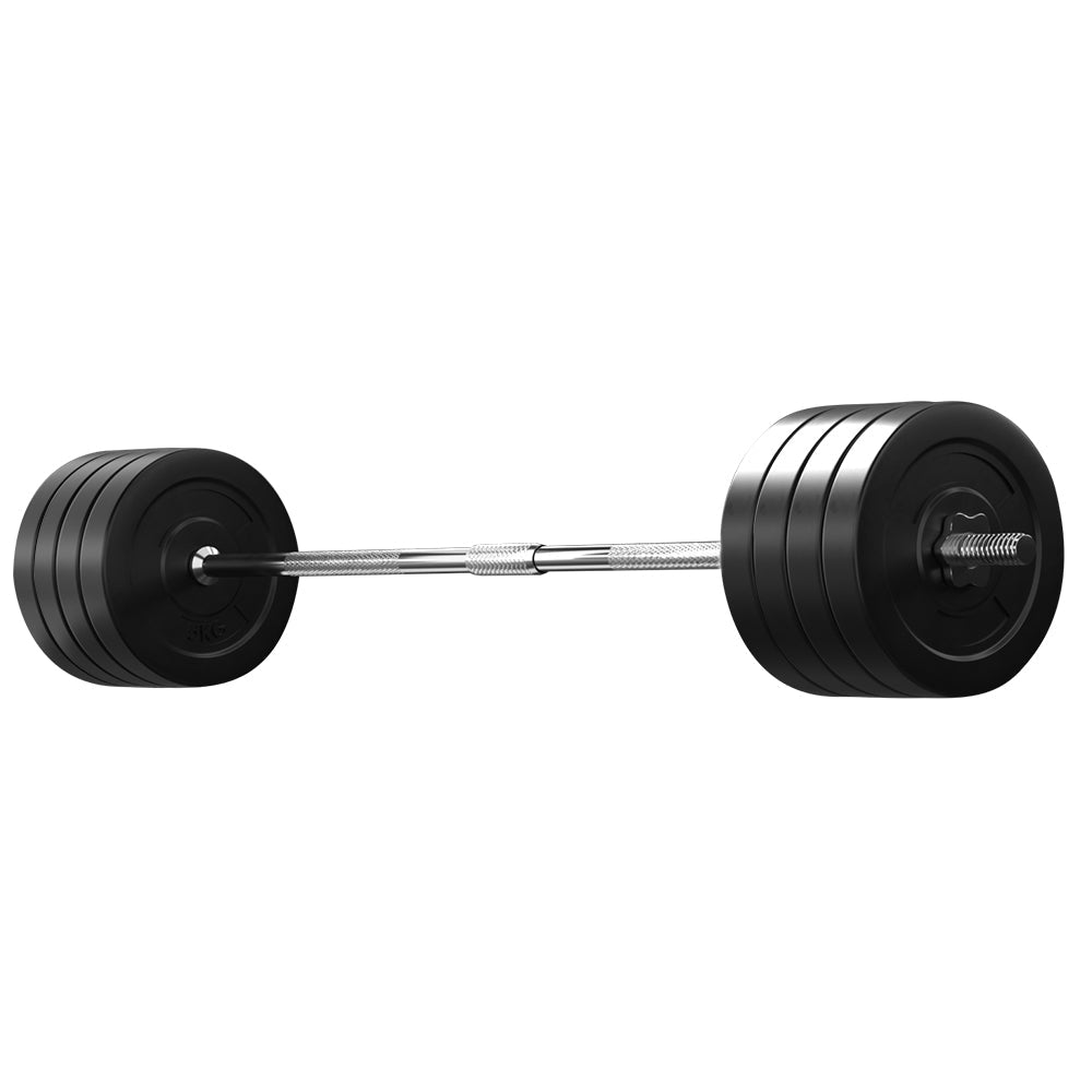 Sports & Fitness > Fitness Accessories - 88KG Barbell Weight Set Plates Bar Bench Press Fitness Exercise Home Gym 168cm