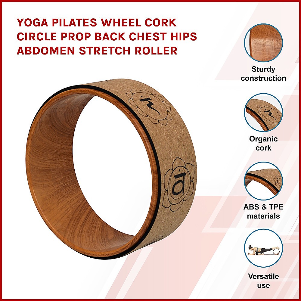 Sports & Fitness > Fitness Accessories - Cork Yoga Wheel