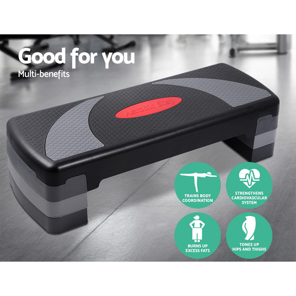 Sports & Fitness > Fitness Accessories - Everfit 3 Level Aerobic Step Bench